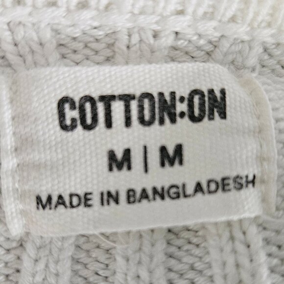 Cotton:On Bolero Style Ribbed Off-White Shrug Sweater, Size M - Picture 5 of 6